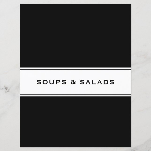 Recipe Cookbook Chapter Divider | Soups & Salads (Front)