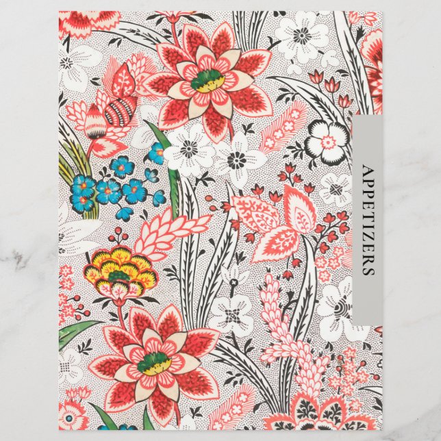 Recipe Divider | Appetizer | Elegant Floral (Front)