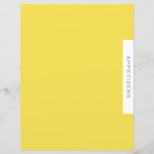 Recipe Divider Appetizers Simple Yellow