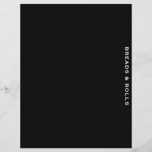 Recipe Divider Black & White Breads & Rolls