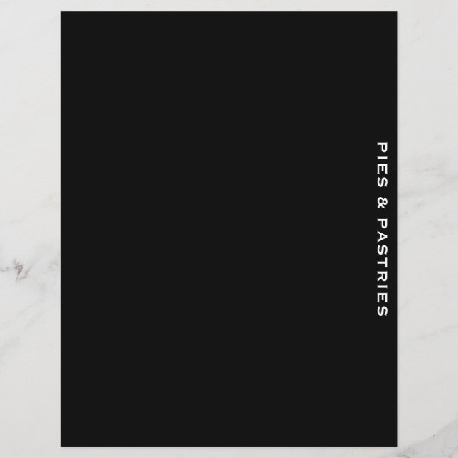 Recipe Divider | Black & White | Pie & Pastry (Front)