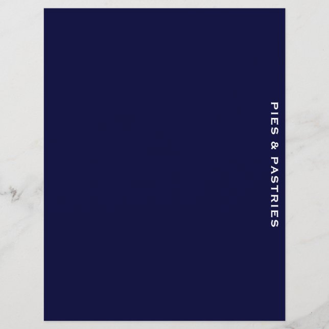 Recipe Divider | Blue & White | Pie & Pastry (Front)