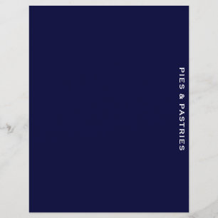 Recipe Divider Blue & White Pie & Pastry