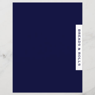 Recipe Divider   Breads & Rolls   Navy & White