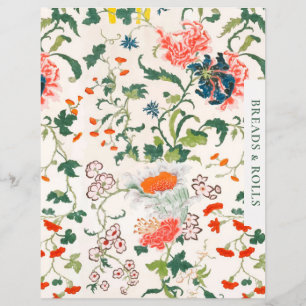 Recipe Divider Breads & Rolls Stylish Floral