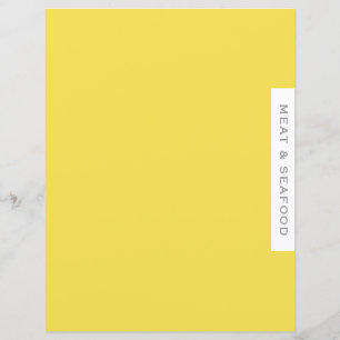 Recipe Divider Meat & Seafood Simple Yellow