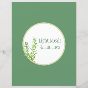 Recipe Divider Page - Green Herb Binder Insert