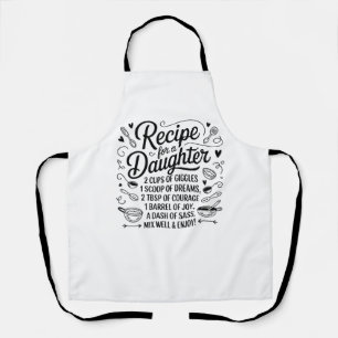 Recipe for a Daughter Kitchen Love, Joy & Courage Apron