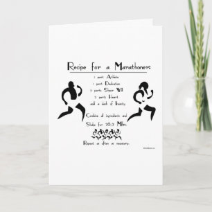 Recipe For a Marathoner Quote Card