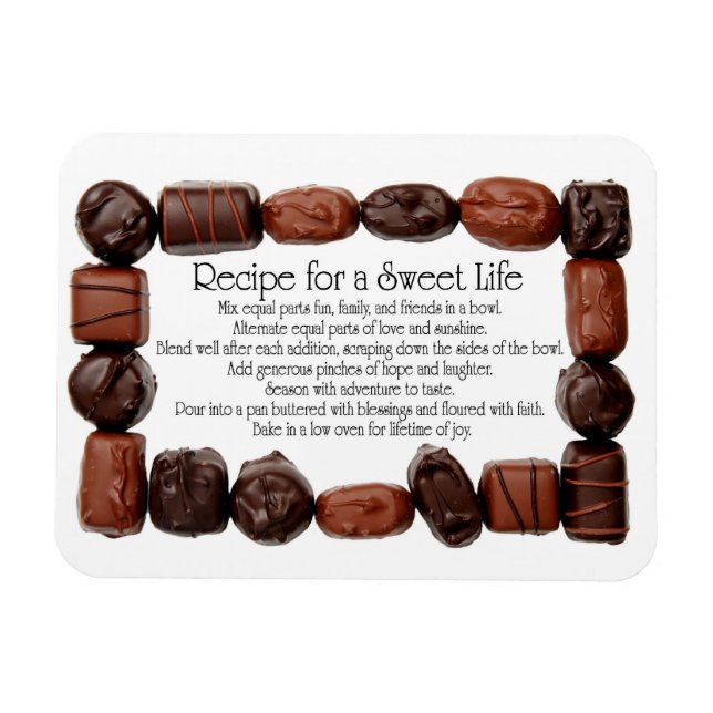 Recipe for a Sweet Life Candy Frame Magnet (Horizontal)