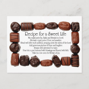 Recipe for a Sweet Life Candy Frame Postcard