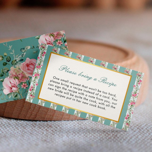 Recipe For Bride Garden Party Love Shack Fiance Enclosure Card (Creator Uploaded)