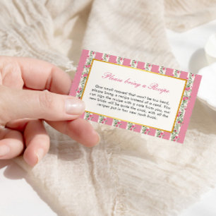 Recipe For Bride Tea Party Love Shack Fiance Enclosure Card