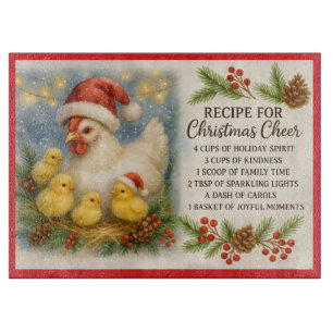 Recipe for Christmas Cheer – Cute Baby Chicks Cutting Board