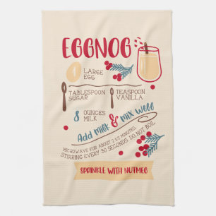 Recipe for eggnog tea towel