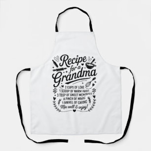Recipe for Grandma Kitchen Love, Hugs & Sweet Memo Apron
