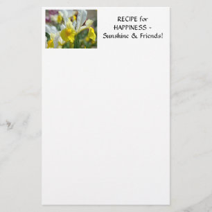 RECIPE for HAPPINESS Sunshine Friends Stationery