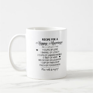 Recipe for Special Happhy Marriage wedding gifts Coffee Mug
