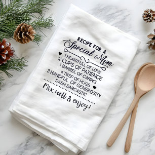 Recipe for Special Mum Mother's day Gift Tea Towel