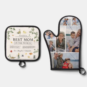 Recipe for the Best Mum   7 Photo Oven Mitt & Pot Holder Set