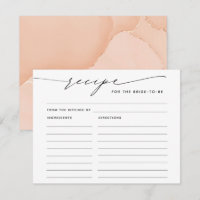 Recipe for the Bride Elegant Script Enclosure Card