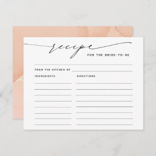 Recipe for the Bride Elegant Script Enclosure Card