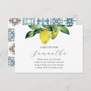 Recipe For The Bride Enclosure Card