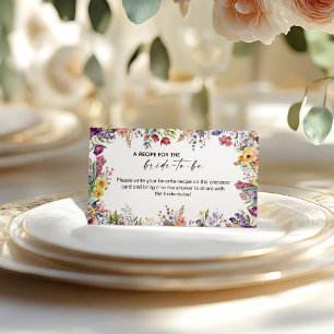 Recipe For The Bride To Be Bridal Shower Floral Enclosure Card