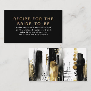 Recipe for the bride-to-be Gold Black Request Enclosure Card
