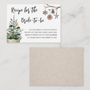 Recipe For The Bride To Be   Winter Bridal Shower Enclosure Card