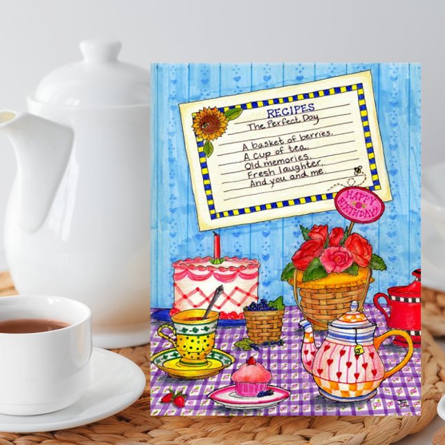 Recipe for the Perfect Day Inspirational Postcard (Creator Uploaded)