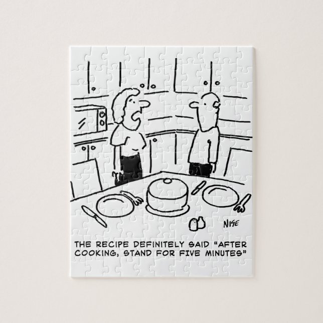 Recipe Instructions Followed Cooking in a Kitchen Jigsaw Puzzle (Vertical)