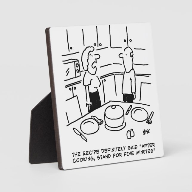 Recipe Instructions Followed Cooking in a Kitchen Plaque (Front)