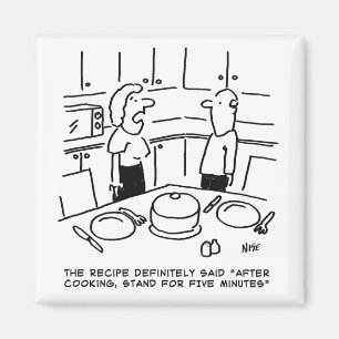 Recipe Instructions. Home cooking in a Kitchen Magnet