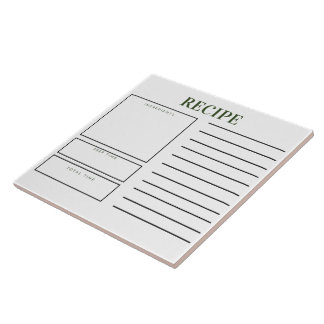 Recipe Kitchen Tile