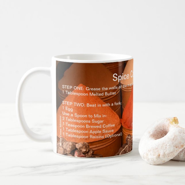 Recipe Mug - Spice Cake in a Mug (With Donut)