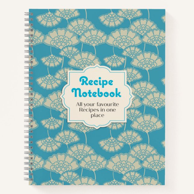 Recipe Notebook Blank Recipe Book  (Front)