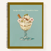 Recipe Notebook With Ice Cream 