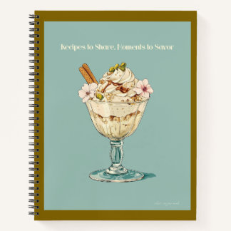 Recipe Notebook With Ice Cream 