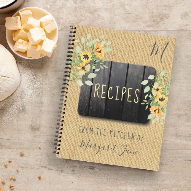 Recipe organiser cookbook vintage kitchen rustic notebook (Creator Uploaded)