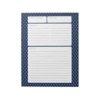 Recipe Page Blue and Polka Dots