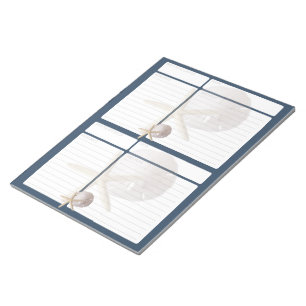 Recipe Page Sand Dollar and Starfish Two 5x7 Notepad