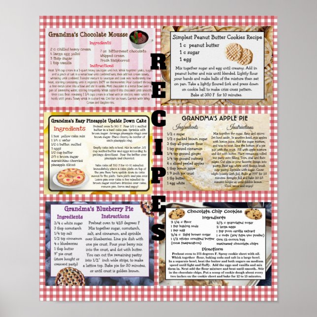 Recipe Posters (Front)