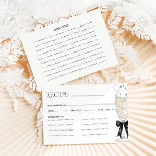 Recipe Prosecco Bow Bridal Shower Enclosure Card