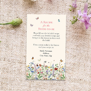 Recipe Request Bohemian Wildflowers Enclosure Card