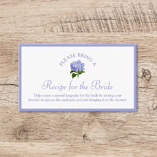 Recipe Request Card for Bridal Shower Elegant Chic