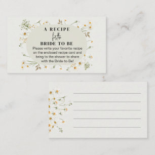 Recipe request for Bridal Shower Dasy Wildflower Business Card