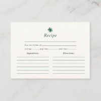 Recipe St. Patricks Day Bridal Shower