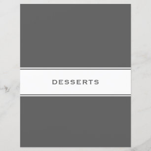 Recipe Subject Divider   Desserts   Grey & White