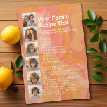Recipe Template for Family Recipe and Photos Tea Towel<br><div class="desc">Make a kitchen towel with your favourite family recipe to give as a gift,  keepsake or family reunion favour. Use your favourite photo or pictures to make a fun keepsake to share with family.</div>